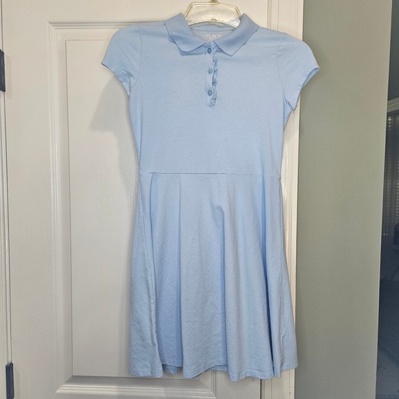 2 Pack The Children's Place Girl's‎ Large (10/12) Blue SS Uniform Polo Dresses - Picture 2 of 6